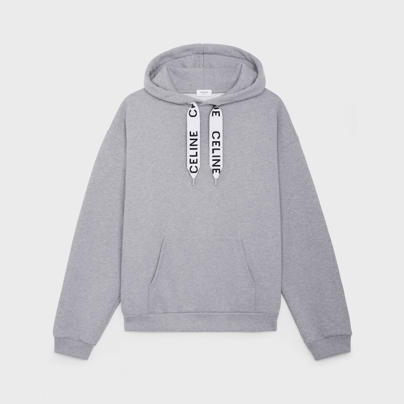 celine loose hoodie aus baumwollfleece