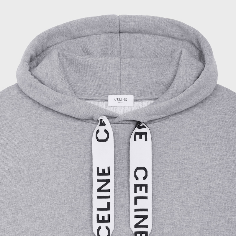 celine loose hoodie aus baumwollfleece