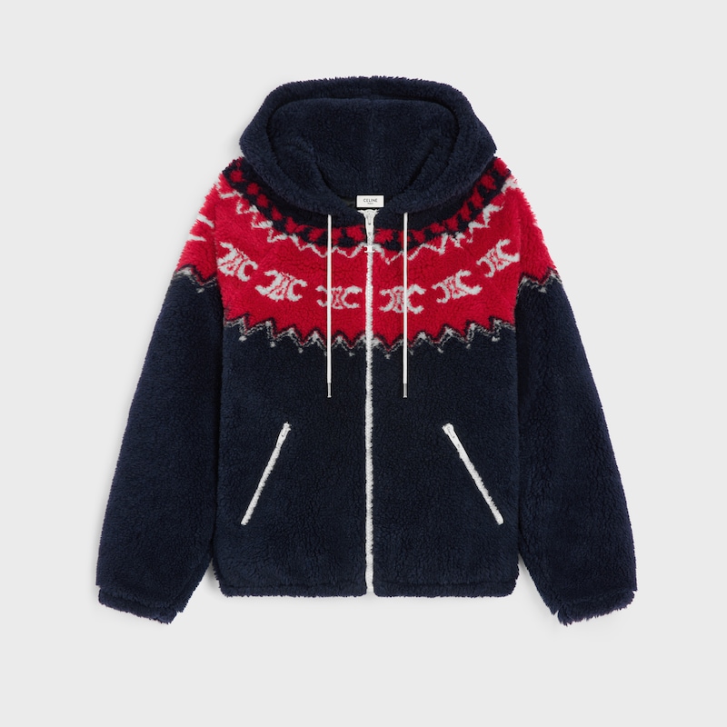 kapuzenjacke aus triomphe fair isle fleece