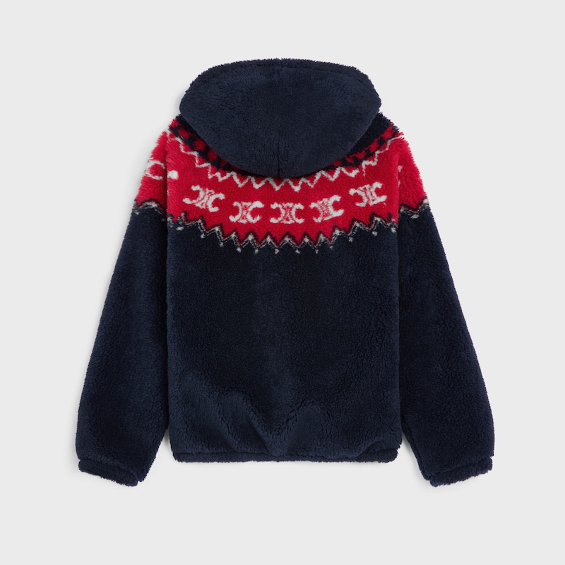 kapuzenjacke aus triomphe fair isle fleece