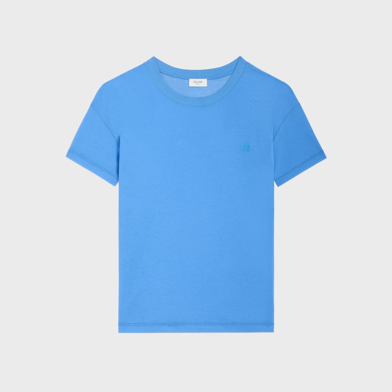 normales t-shirt aus feinem baumwolljersey