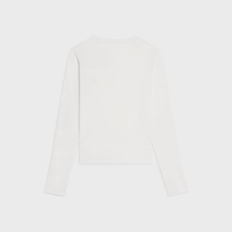 langarm-t-shirt aus geripptem baumwolljersey