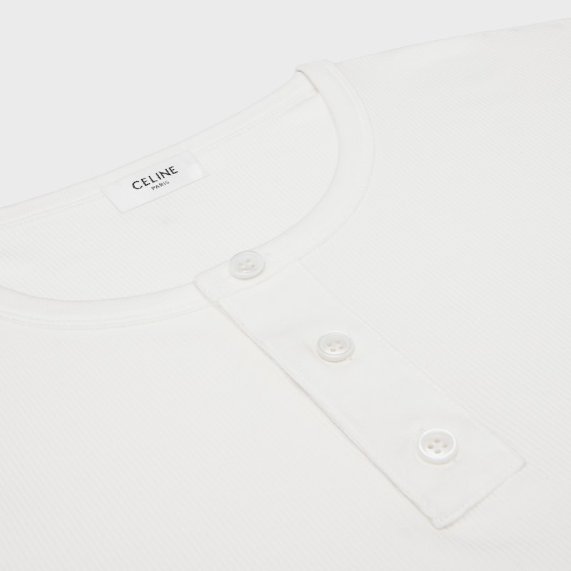 langarm-t-shirt aus geripptem baumwolljersey