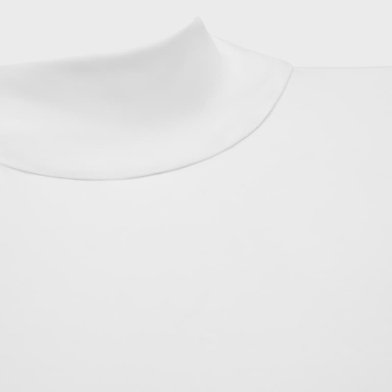 stehkragen-top aus sportlichem baumwolljersey