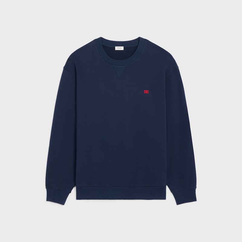 lockeres sweatshirt aus baumwollfleece