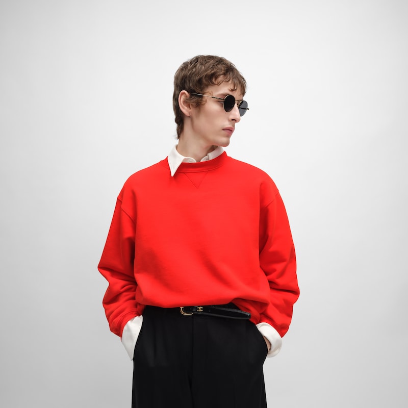 sweatshirt aus baumwollfleece